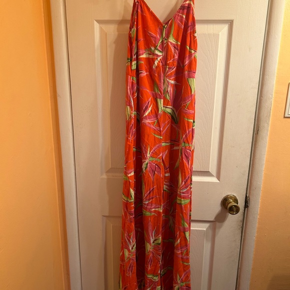 Old Navy Pants - Old Navy Vibrant Orange and Pink jumper